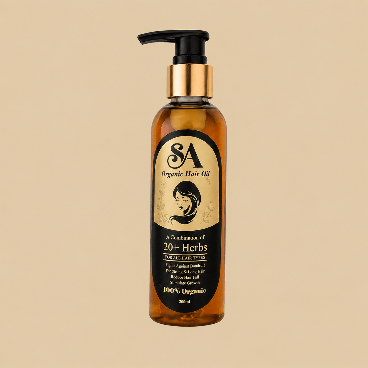 SA Organic Hair Oil 20 Herbs Power Formula for Stronger, Longer, Healthier Hair